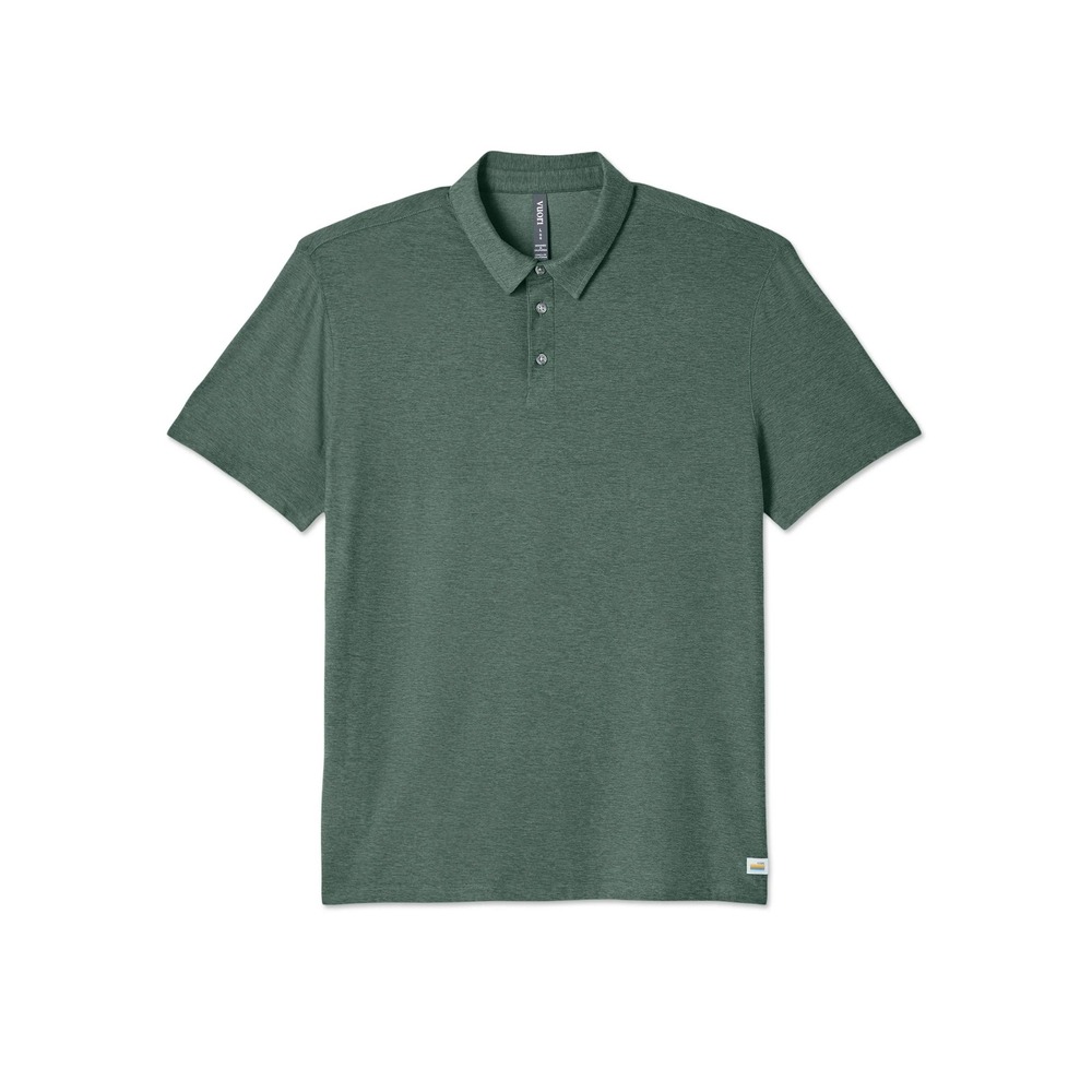 Vuori Strato Tech Polo Agate Green Heather Small New With Tags
